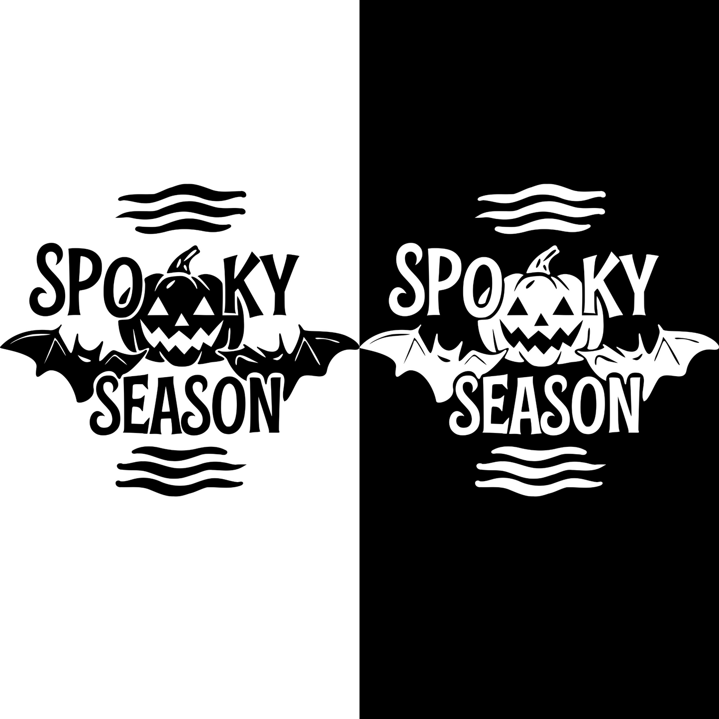 Spooky Season Bat & Pumpkin - CutVibe Studio